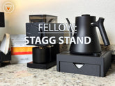 The Stagg Stand with Drawer | Minimalist Fellow Kettle + Scale Organizer | No Slip