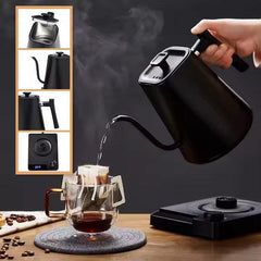 Electric Gooseneck Kettle, Stainless Steel Ultra Fast Boiling Hot Water Kettle for Pour Over