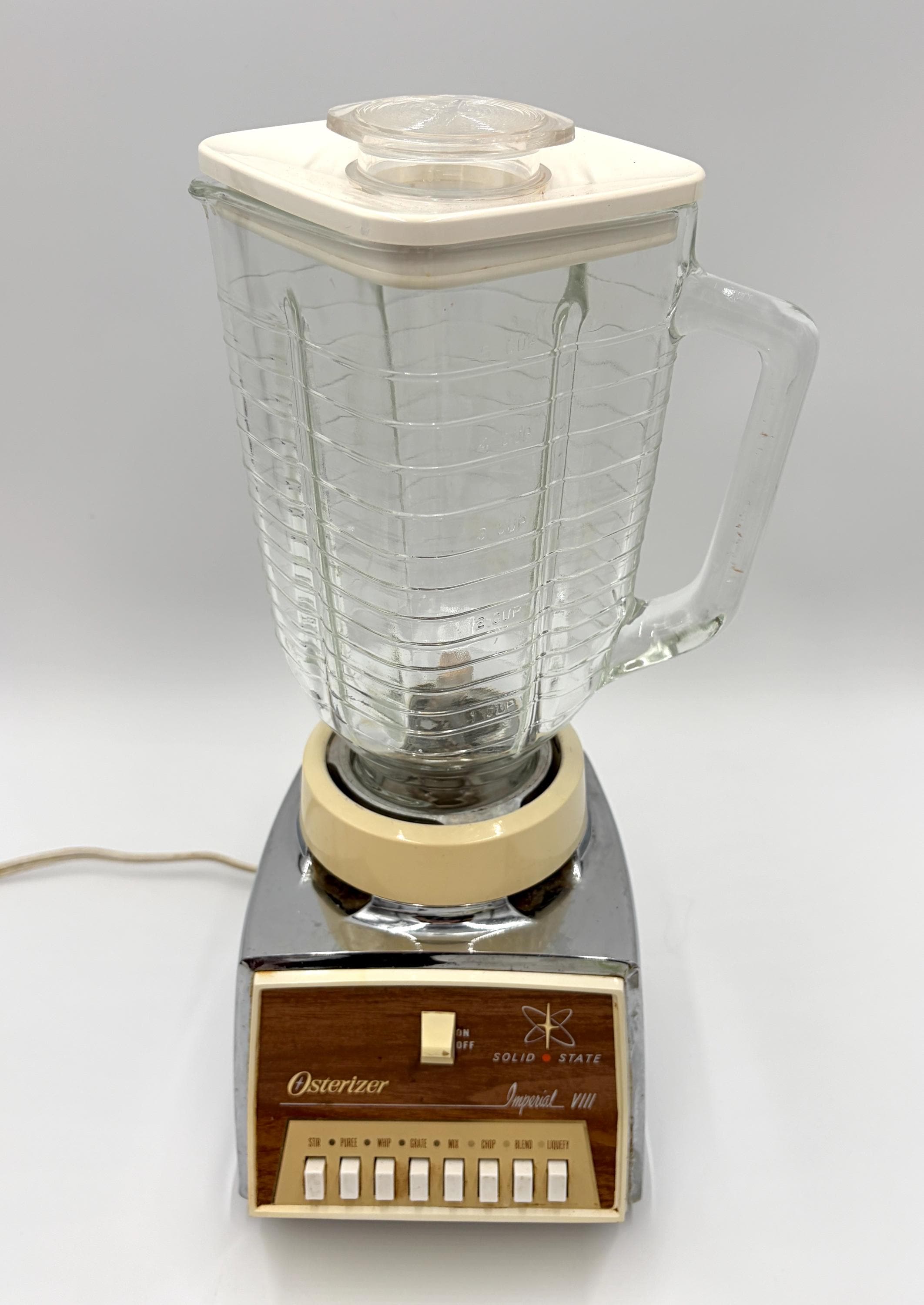 Vintage Osterizer Imperial VIII Blender, 8-Speed, Chrome, Tested
