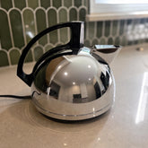 Vintage GE Chrome Electric Kettle with Black Handle