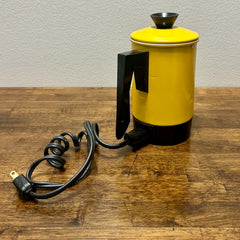 Vintage Electric Hot Water Pot, Yellow Chilton No 80 Tea Kettle Warmer, Tested MCM Kitchen Appliance