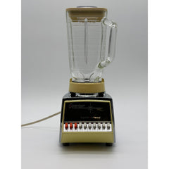 Vintage Osterizer Cycle Blend 10 Speed Blender Avocado Harvest Chrome 1970s