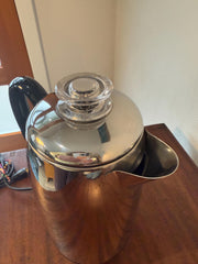 Vintage Farberware Model 142D "Superfast" 12-Cup Electric Coffee Percolator – Stainless Steel, Complete & Working