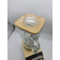 Vintage Osterizer Imperial Cycle Blend Pulse Matic 10 Speed Blender Cream Glass
