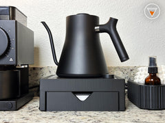 The Stagg Stand with Drawer | Minimalist Fellow Kettle + Scale Organizer | No Slip