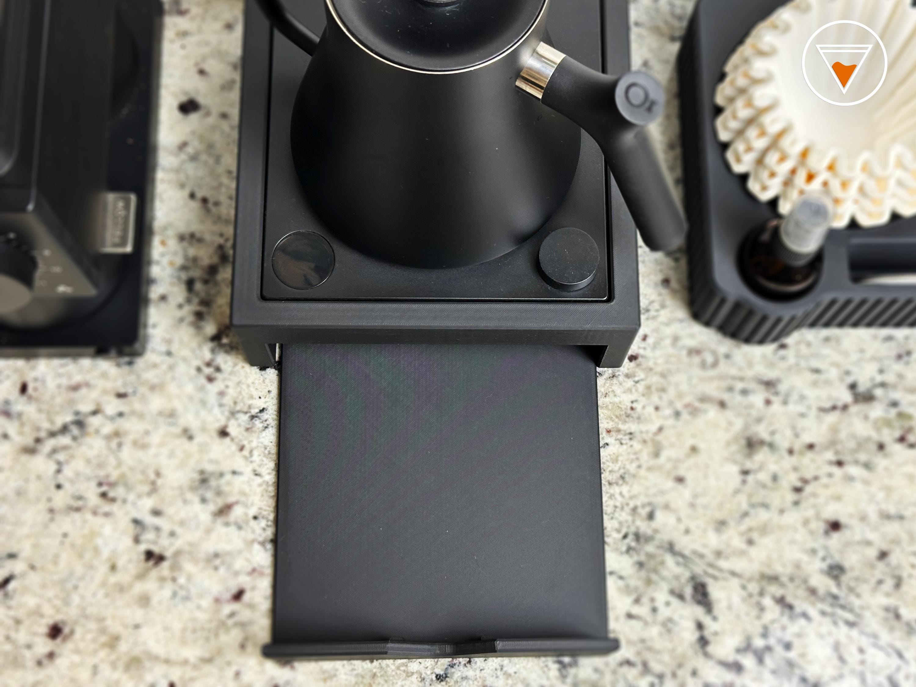The Stagg Stand with Drawer | Minimalist Fellow Kettle + Scale Organizer | No Slip