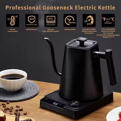 Electric Gooseneck Kettle, Stainless Steel Ultra Fast Boiling Hot Water Kettle for Pour Over