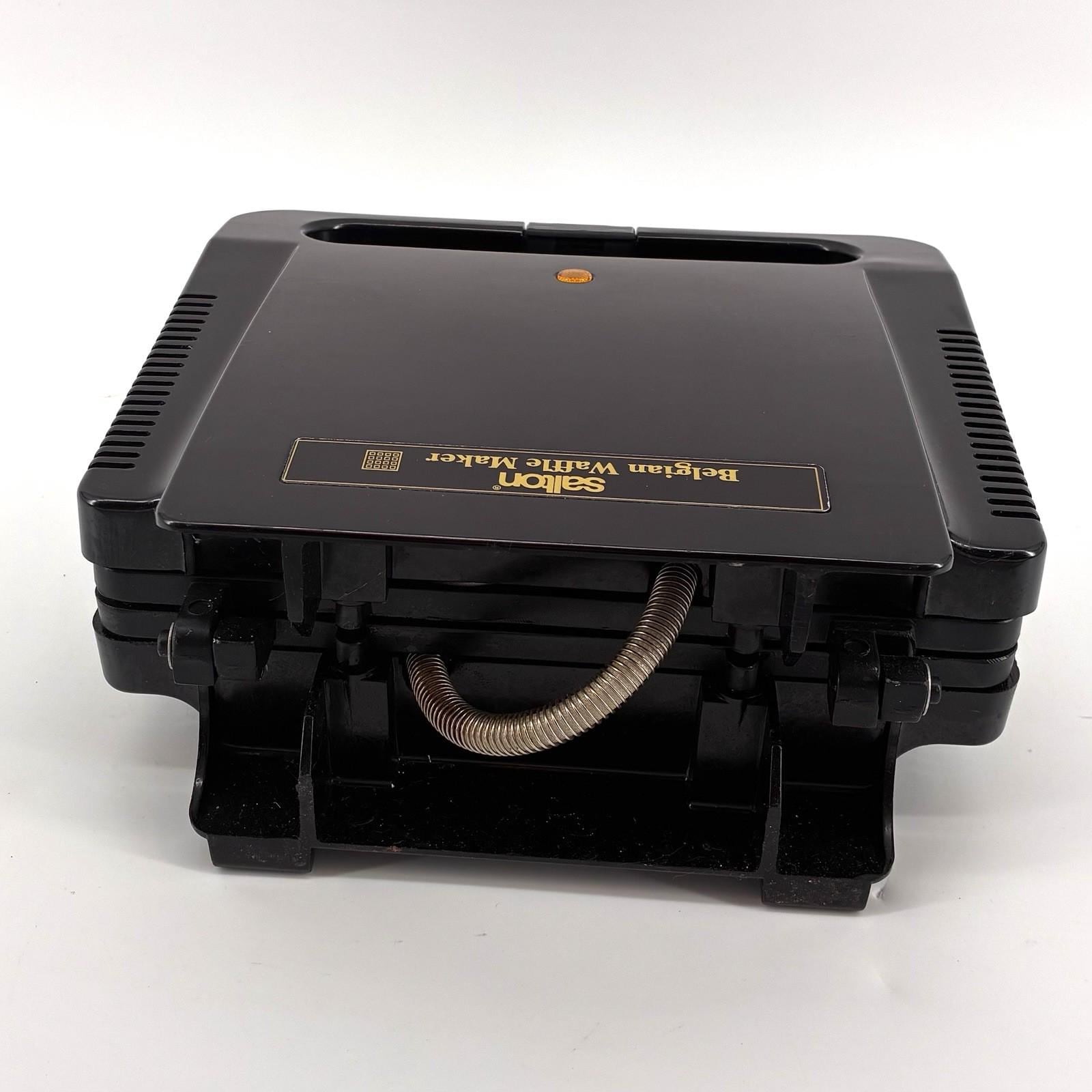 Salton Belgian Waffle Maker, WM-4A, Black, Tested