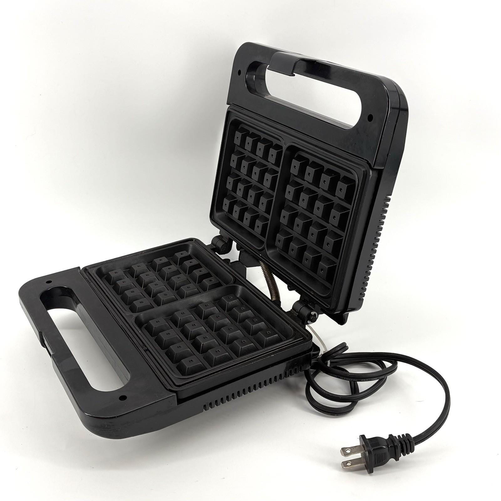 Salton Belgian Waffle Maker, WM-4A, Black, Tested