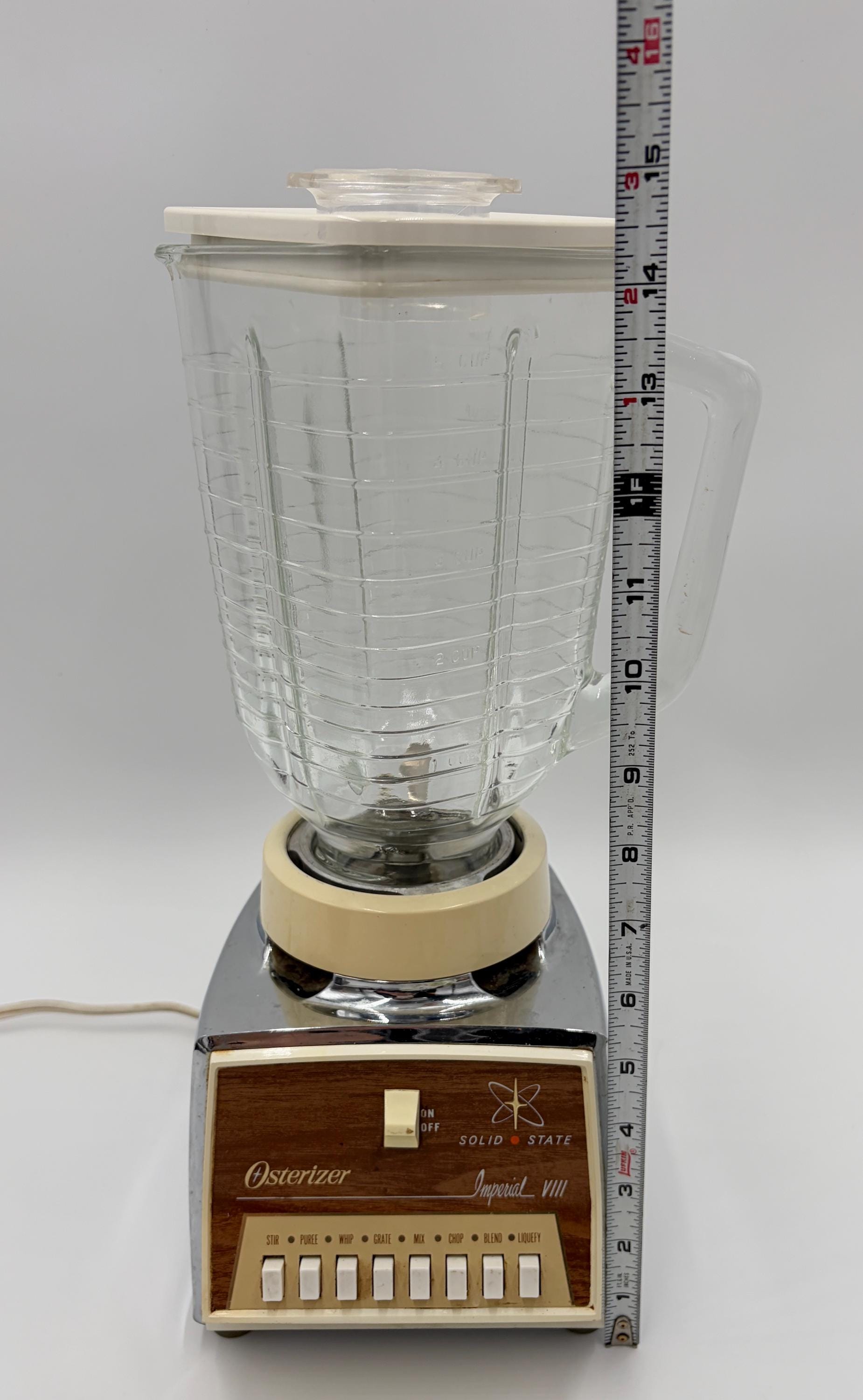 Vintage Osterizer Imperial VIII Blender, 8-Speed, Chrome, Tested