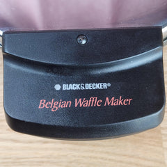 Chrome Black+Decker Belgian Waffle Maker - Nonstick - 650W