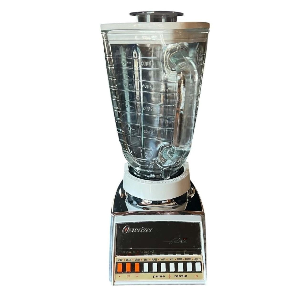 Osterizer Galaxie Cycle Blend Chrome 10 Speed Blender Glass Jar 5-Cup