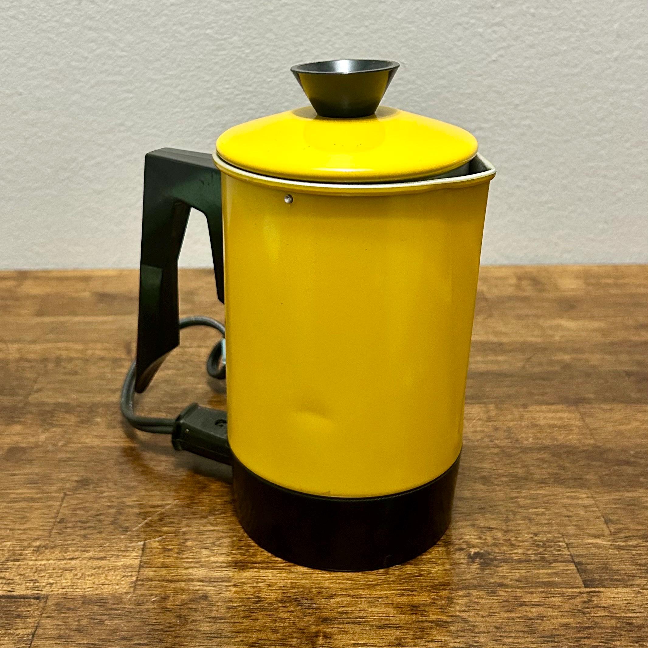 Vintage Electric Hot Water Pot, Yellow Chilton No 80 Tea Kettle Warmer, Tested MCM Kitchen Appliance