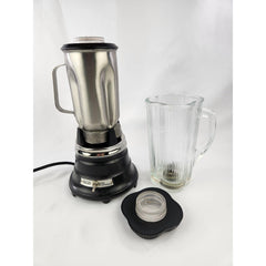 Vintage Waring Commercial Bar Blendor with Glass and Stainless Steel Pitchers