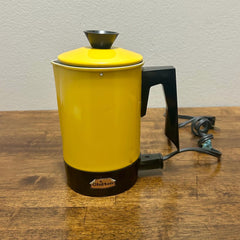 Vintage Electric Hot Water Pot, Yellow Chilton No 80 Tea Kettle Warmer, Tested MCM Kitchen Appliance