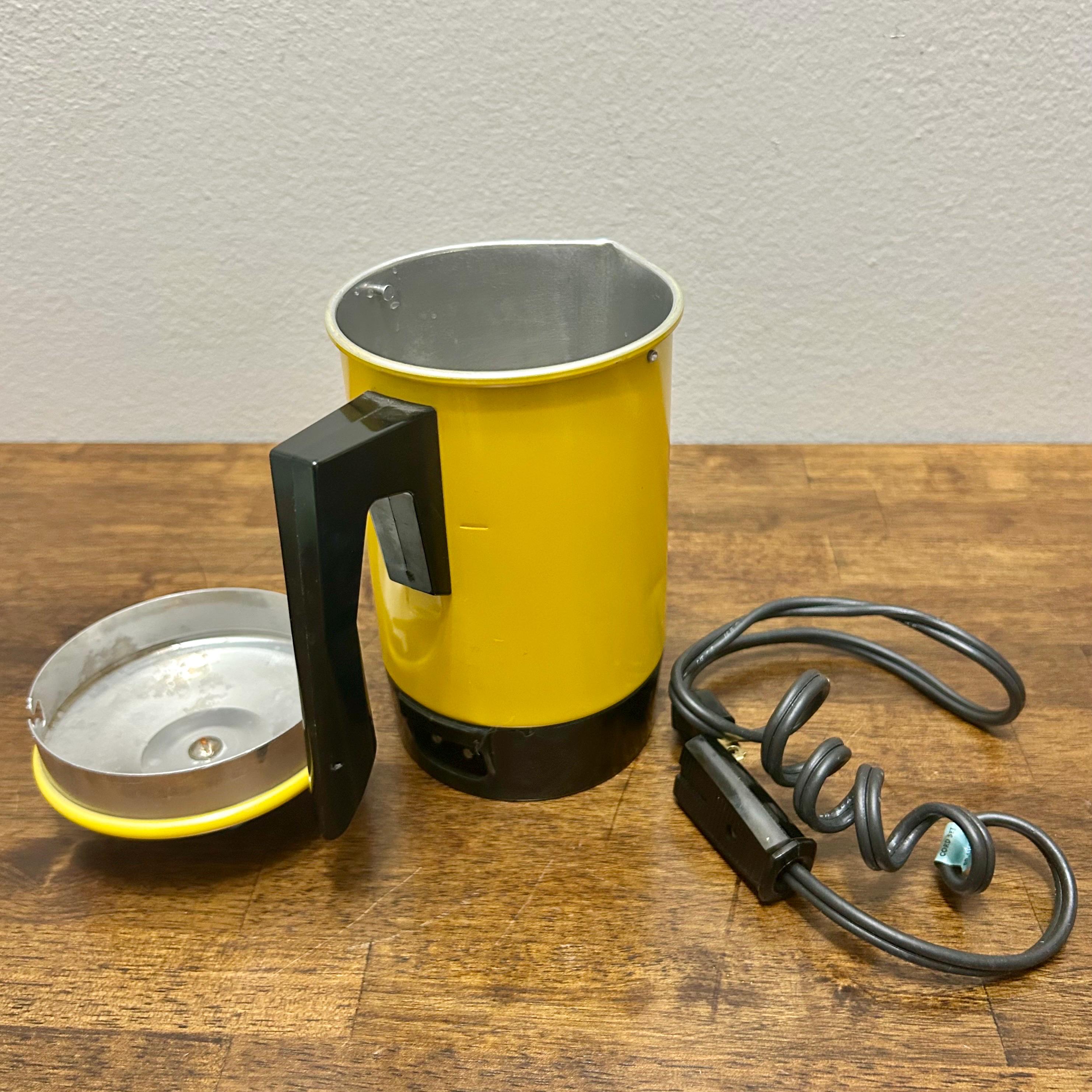 Vintage Electric Hot Water Pot, Yellow Chilton No 80 Tea Kettle Warmer, Tested MCM Kitchen Appliance