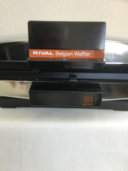 Vintage Rival Belgium Waffle Maker Chrome Non-Stick Model 9710/1