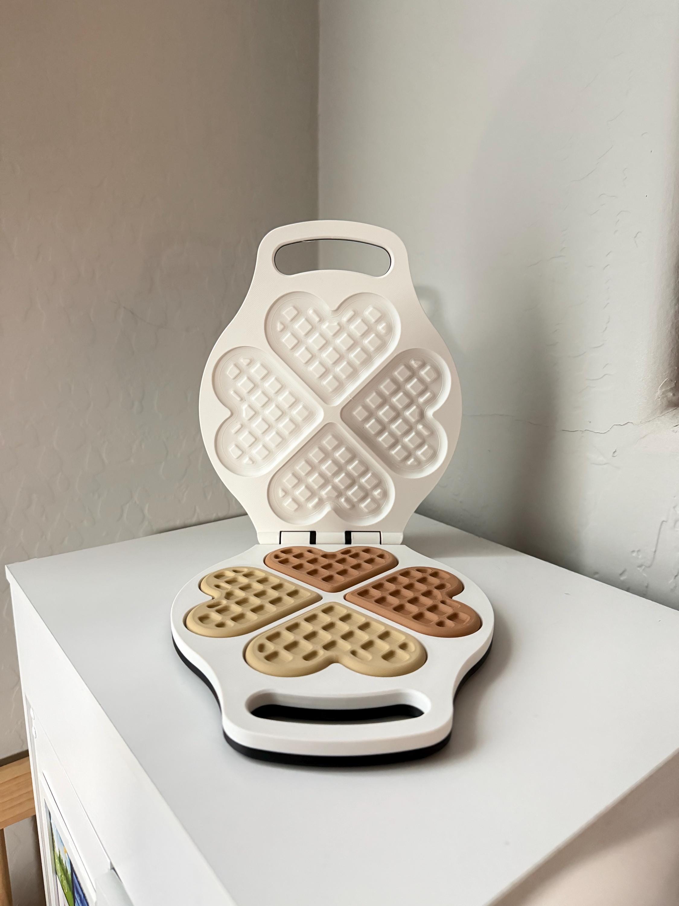 3D-Printed Waffle Maker Play Set | Includes 4 Waffles