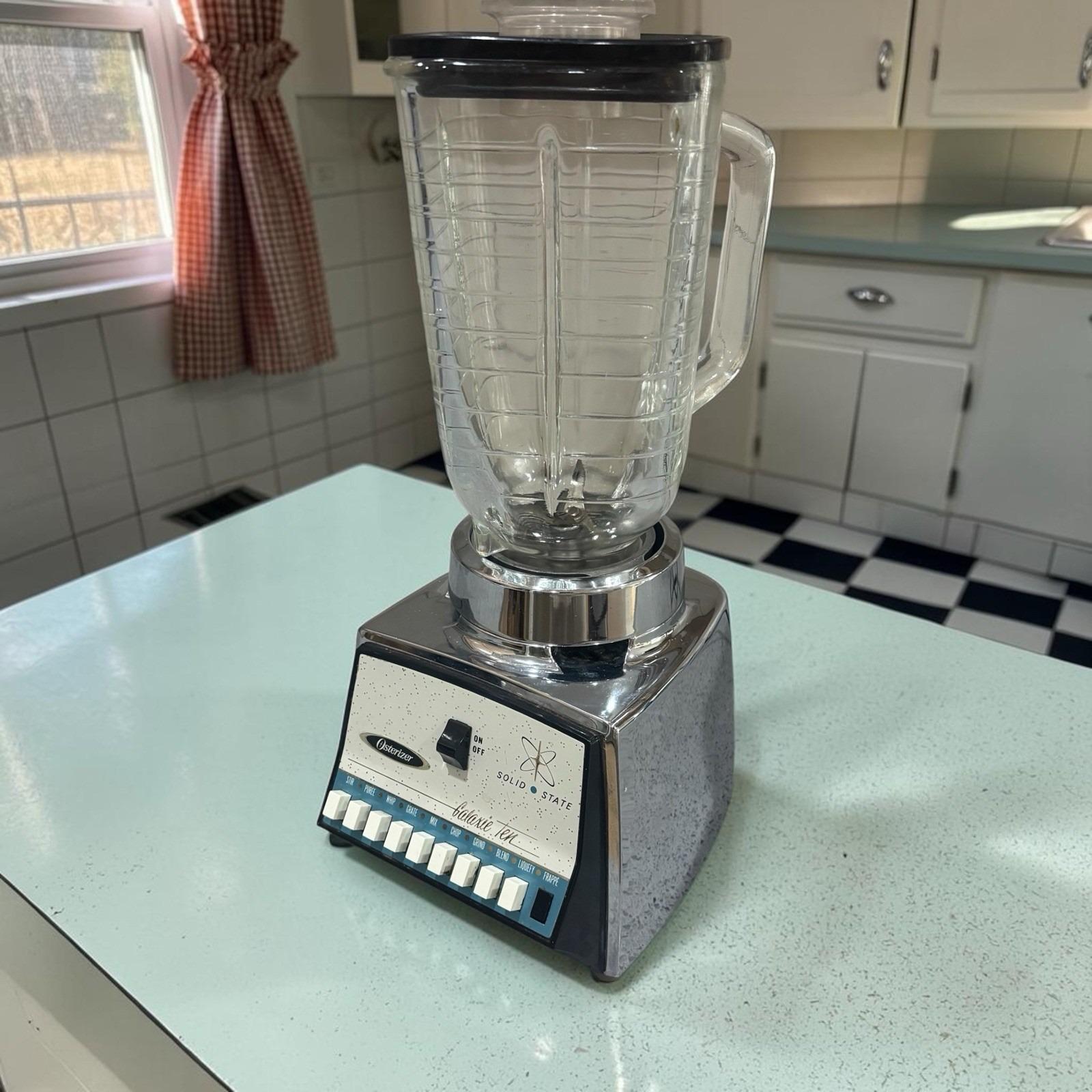 Vintage 1960s OSTERIZER Galaxie VIII 8 Speed Blender Solid State Chrome WORKS