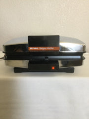 Vintage Rival Belgium Waffle Maker Chrome Non-Stick Model 9710/1
