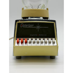 Vintage Osterizer Cycle Blend 10 Speed Blender Avocado Harvest Chrome 1970s