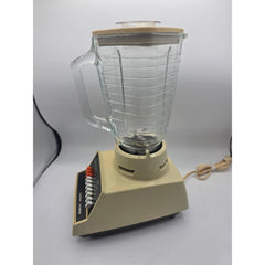 Vintage Osterizer Imperial Cycle Blend Pulse Matic 10 Speed Blender Cream Glass