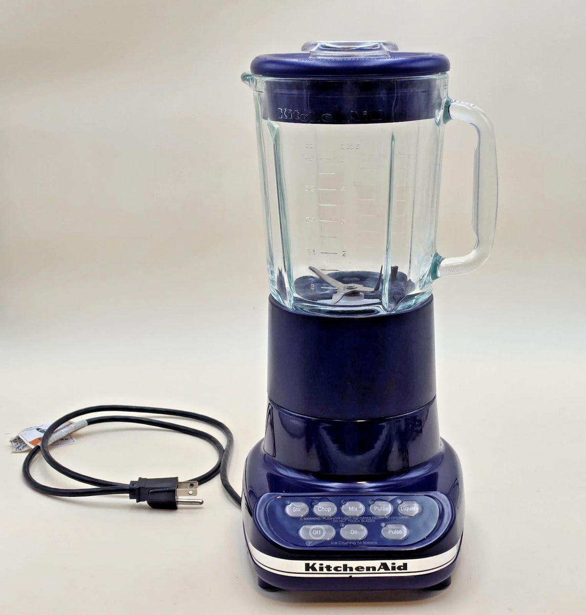 KitchenAid Ultra Power KSB5BU3 Countertop Blender 40 oz 5 Cup Blue Glass Jar