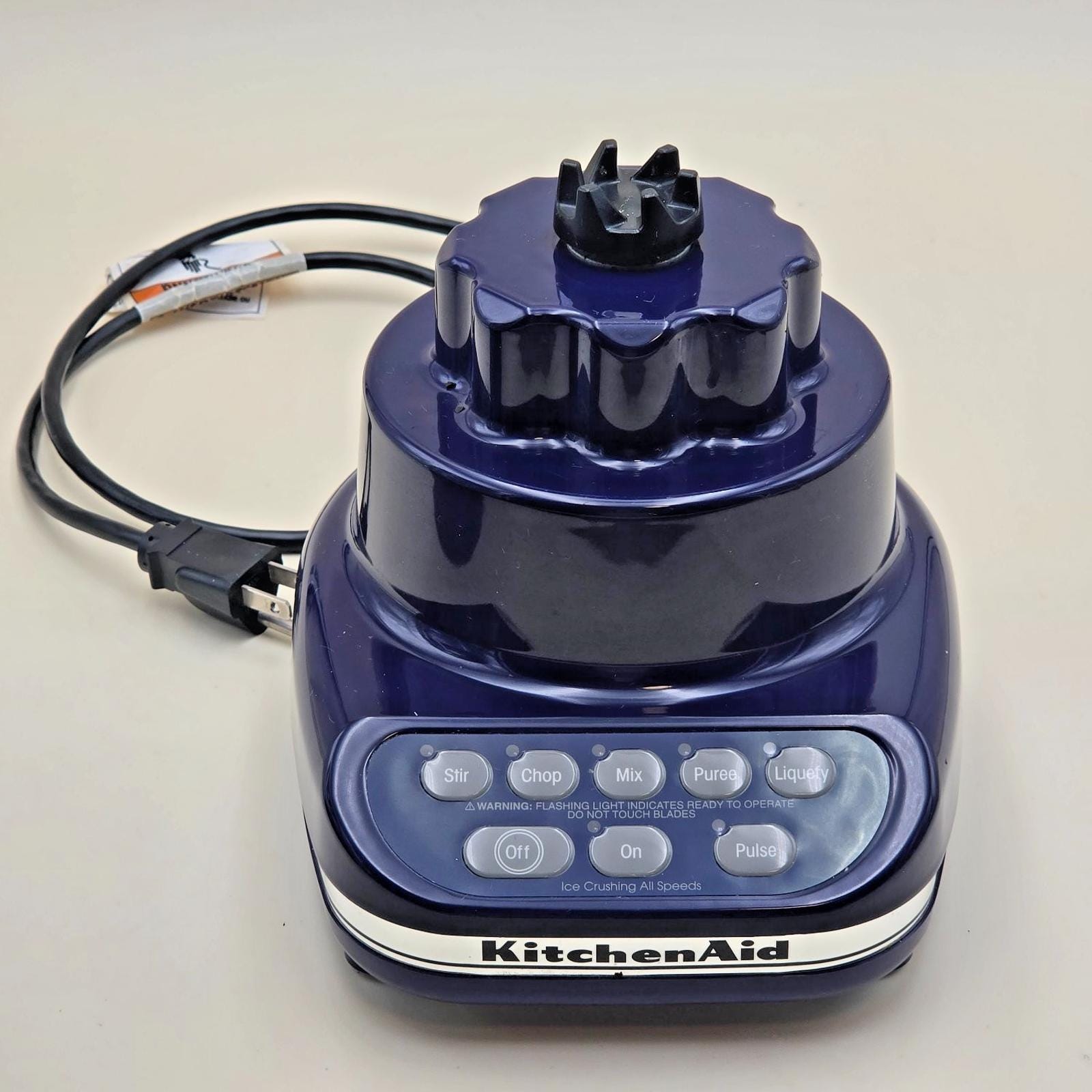 KitchenAid Ultra Power KSB5BU3 Countertop Blender 40 oz 5 Cup Blue Glass Jar