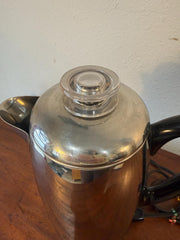 Vintage Farberware Model 142D "Superfast" 12-Cup Electric Coffee Percolator – Stainless Steel, Complete & Working