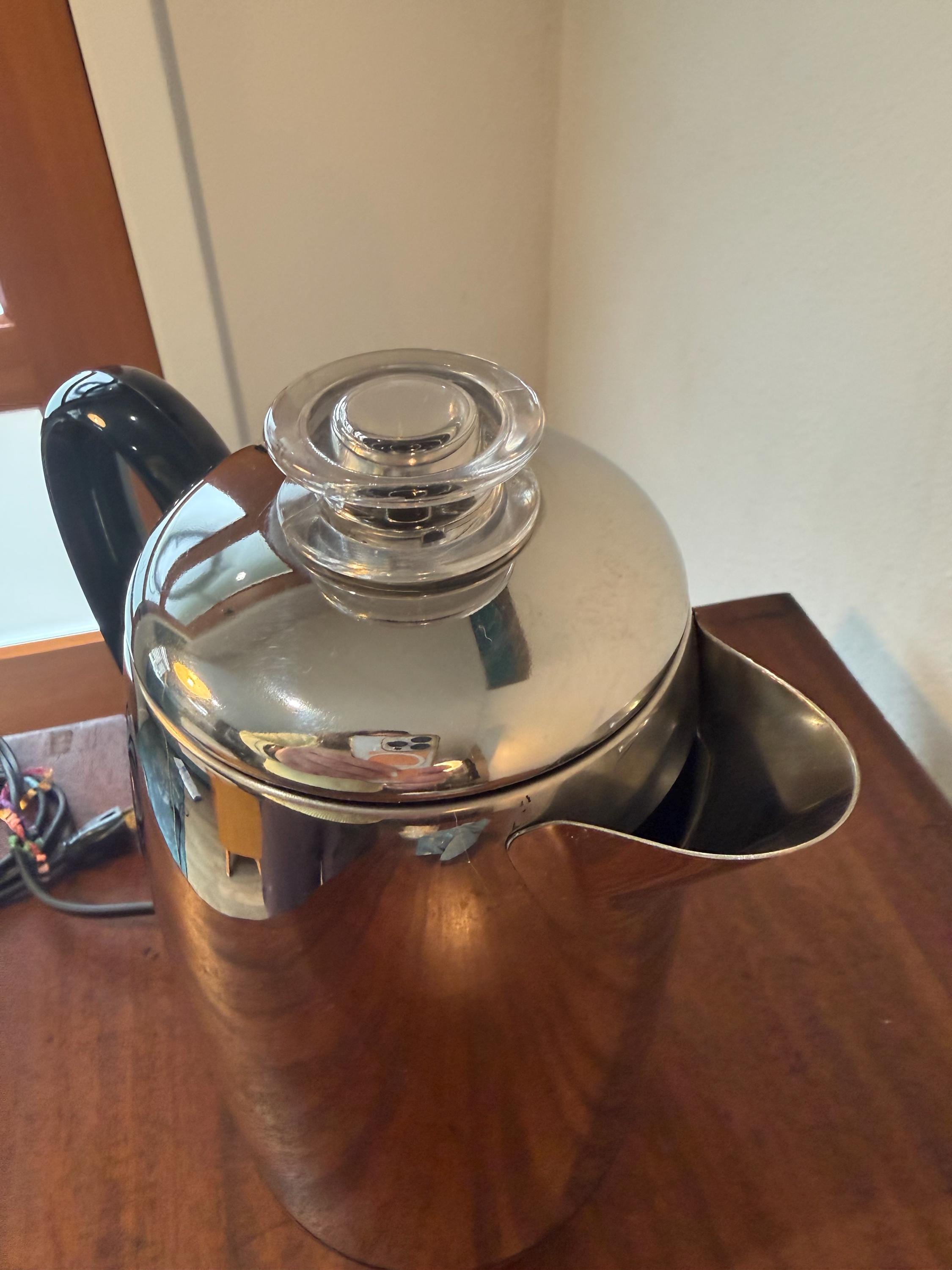Vintage Farberware Model 142D "Superfast" 12-Cup Electric Coffee Percolator – Stainless Steel, Complete & Working