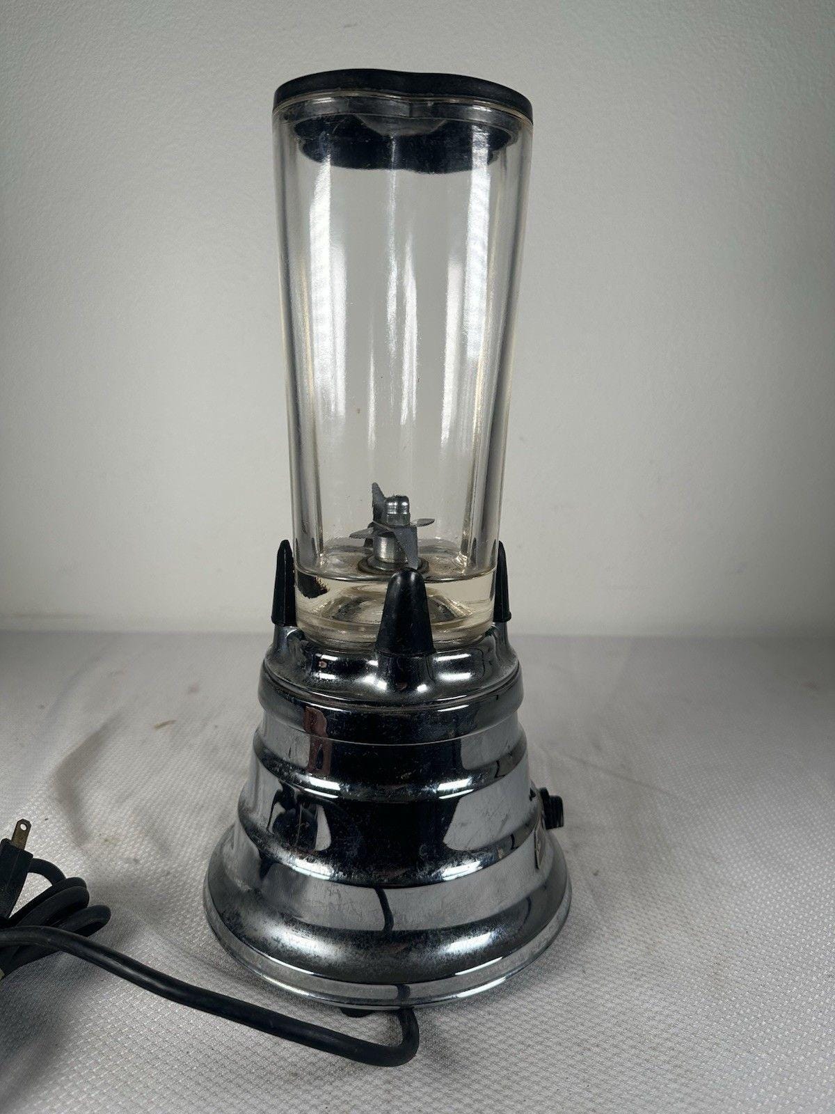 Vintage Waring Chrome Blender Model 702B Deluxe with Lid