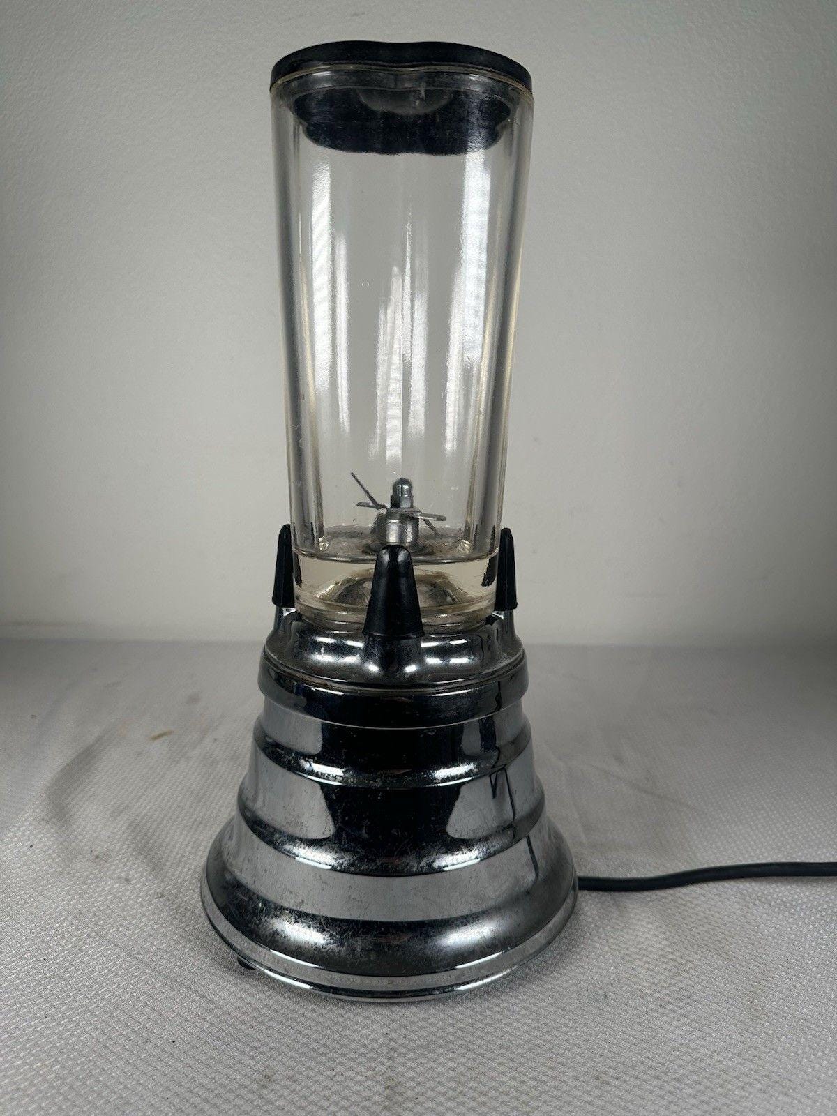 Vintage Waring Chrome Blender Model 702B Deluxe with Lid
