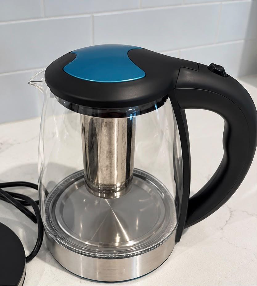 1.8L Glass Electric Kettle, Cordless Tea & Coffee Maker, Modern Kitchen Appliance
