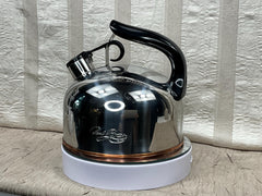Vintage Revere Ware Whistling Tea Kettle, Stainless Steel, Copper Bottom